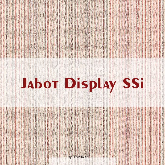 Jabot Display SSi example